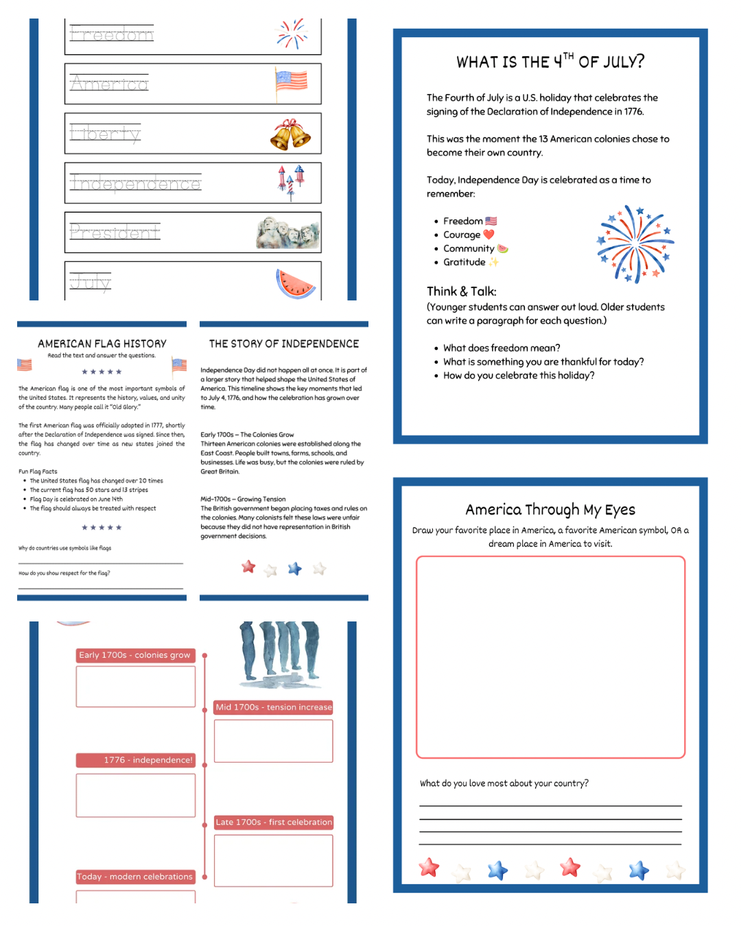 Independence Day Unit Study - Image 3